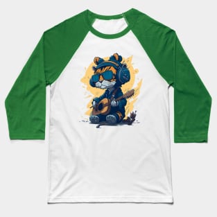 Guitar Cat Baseball T-Shirt